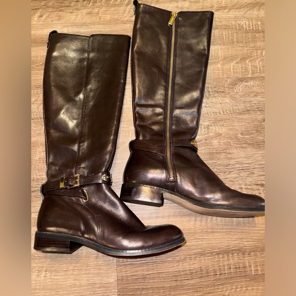 Michael Kors Brown Leatehr Boots Sz6 - Picture 1 of 4